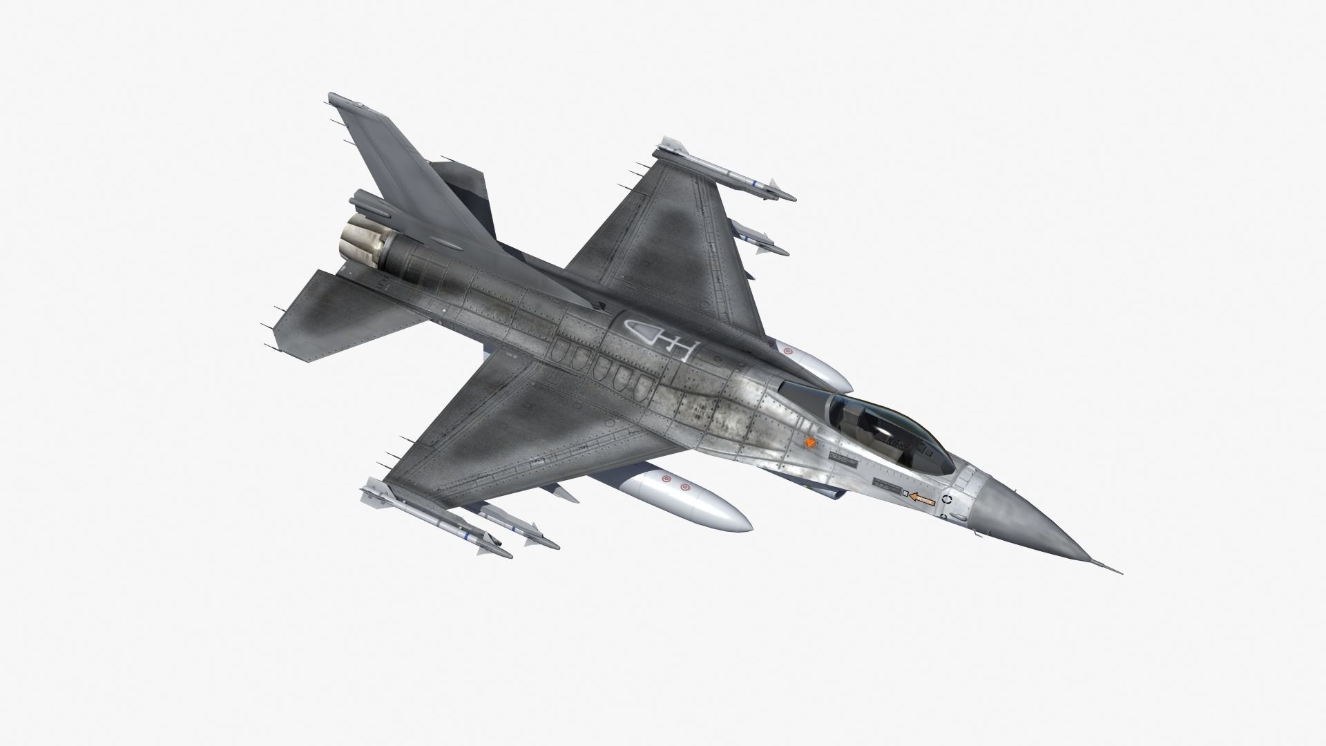 F16C Jet Fighter 3D model_23