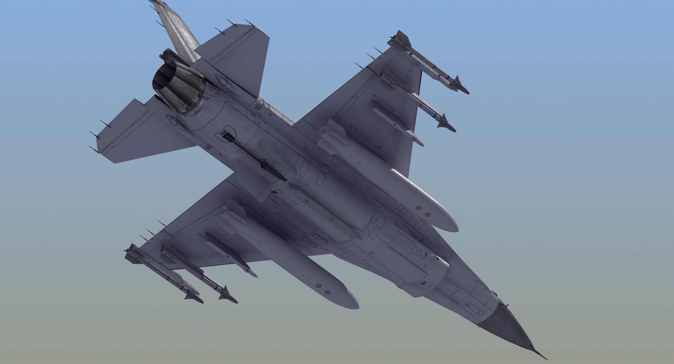F16C Jet Fighter 3D model_14