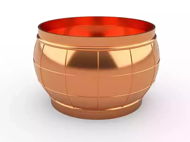 3D Print Ready Cup with Rectangular Pattern 1