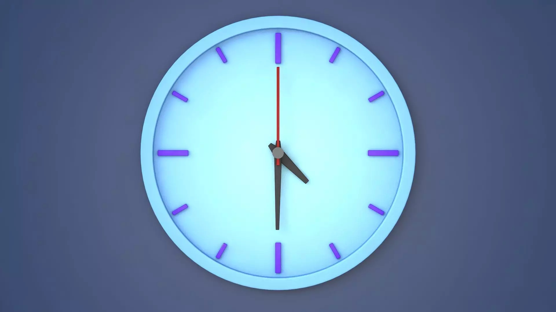 Wall Clock - XPresso Rig Low-poly 3D model_0