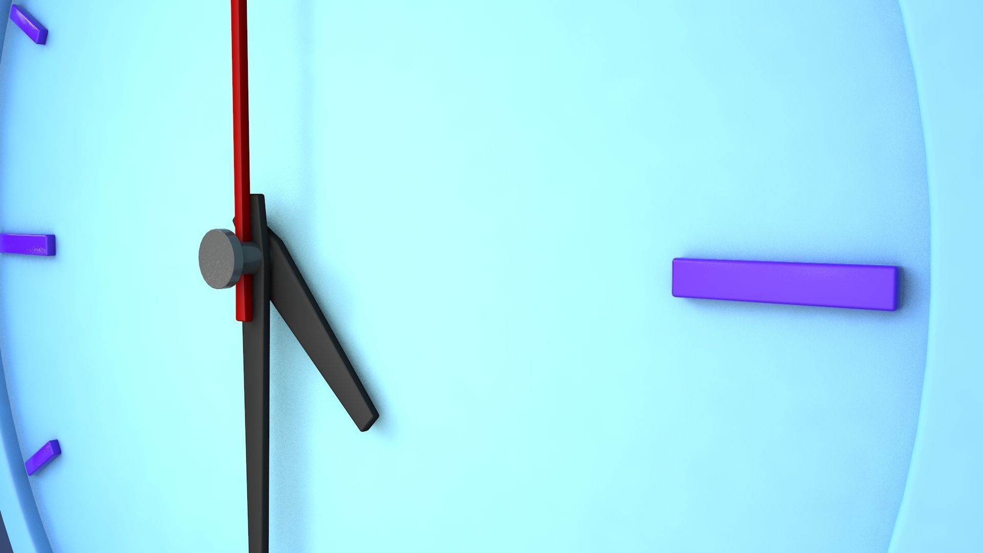 Wall Clock - XPresso Rig Low-poly 3D model_3