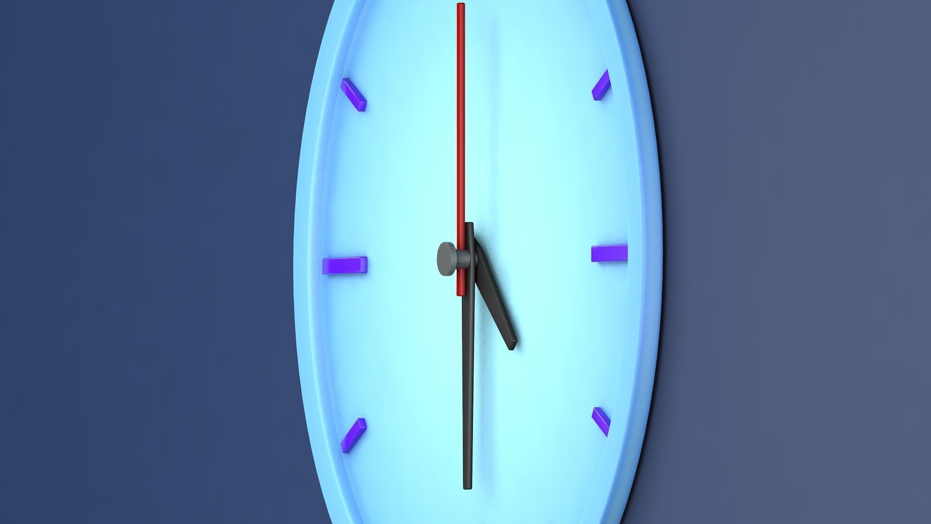 Wall Clock - XPresso Rig Low-poly 3D model_2