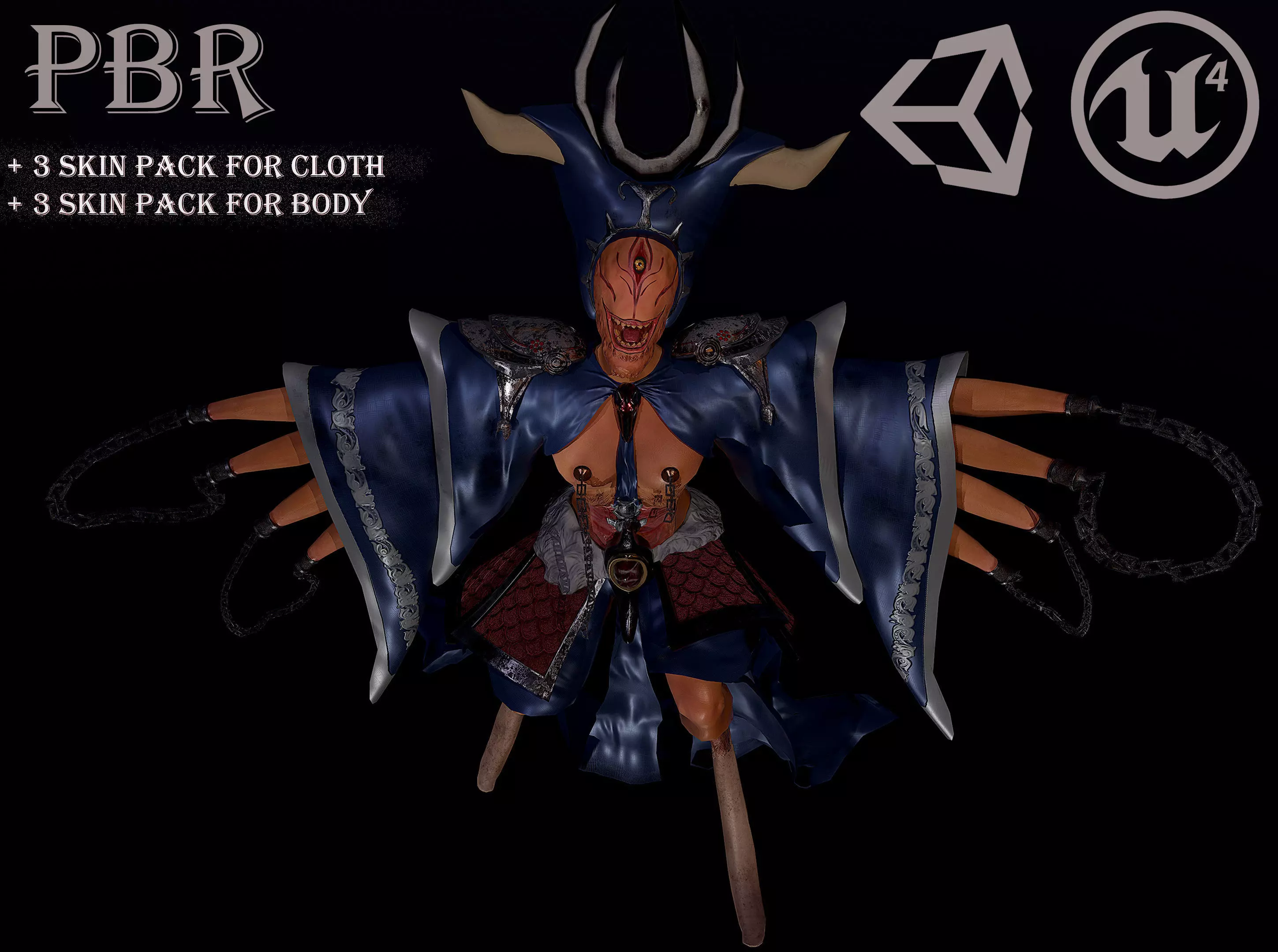 death witch Low-poly 3D model