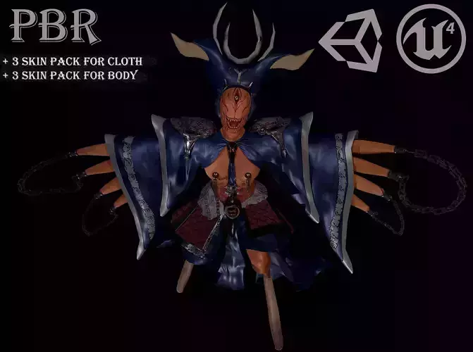 death witch Low-poly 3D model
