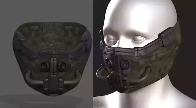 Gas mask helmet protection scifi military futuristic technology 