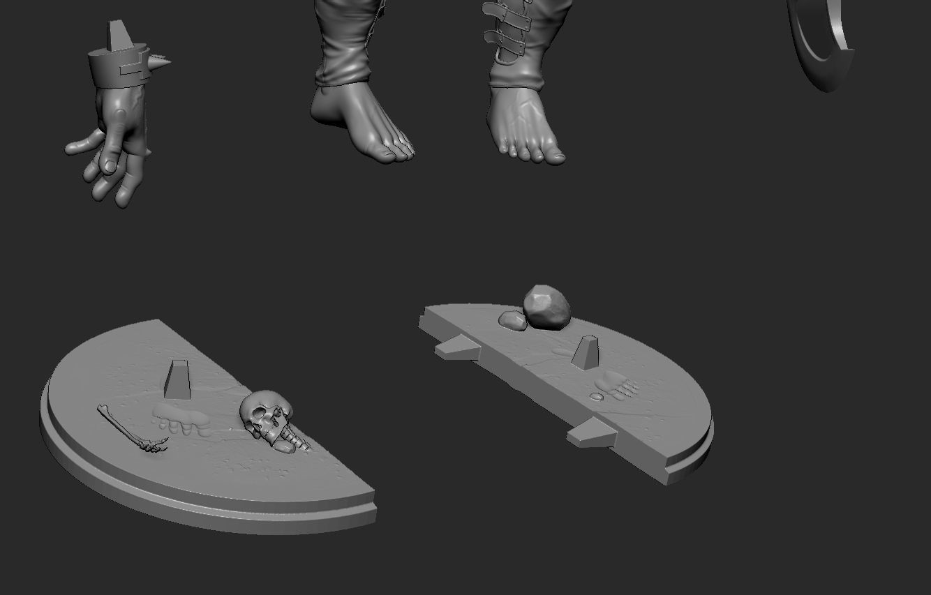 orc creature statue 3D print model_10