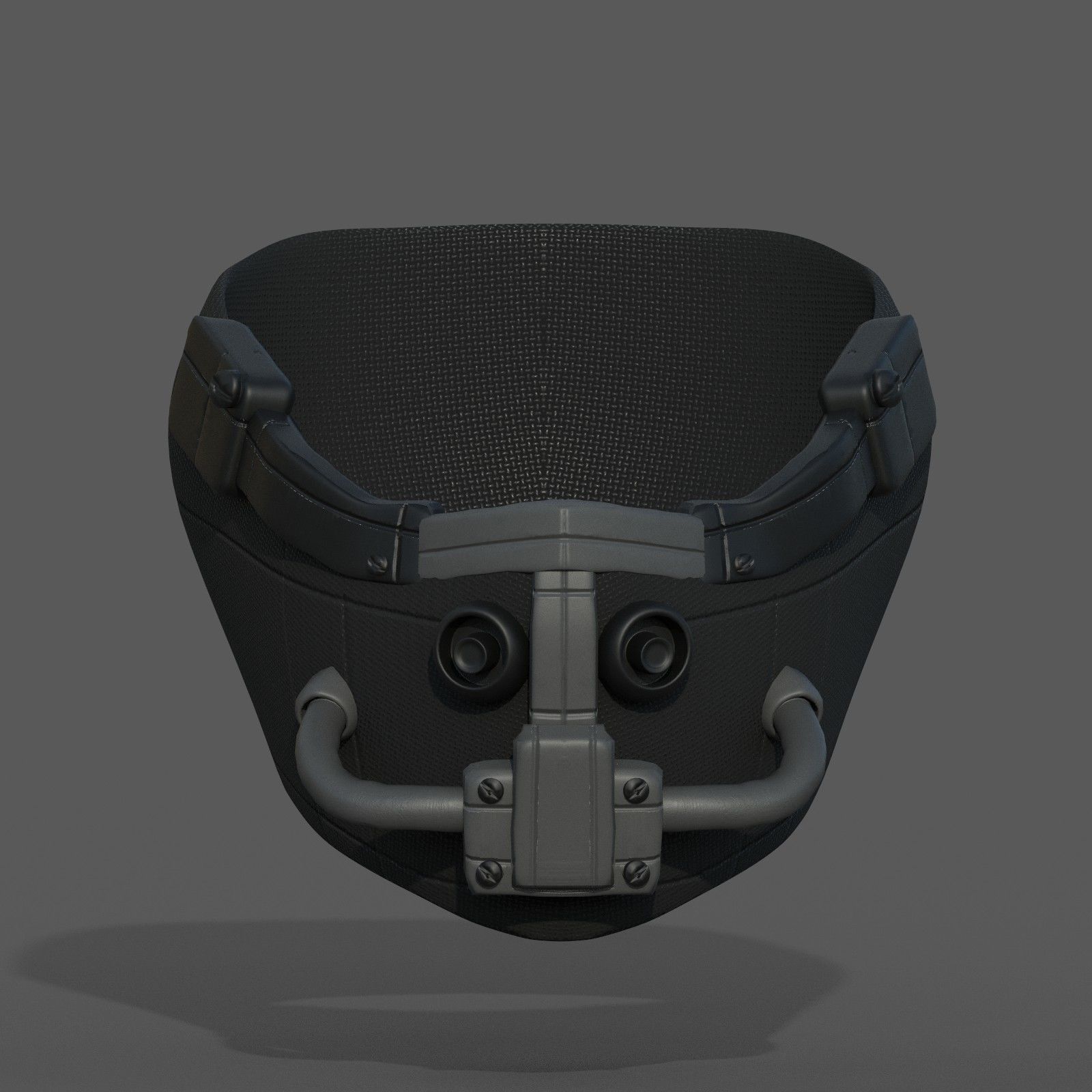 Gas mask respirator scifi futuristic Low-poly 3D model_2