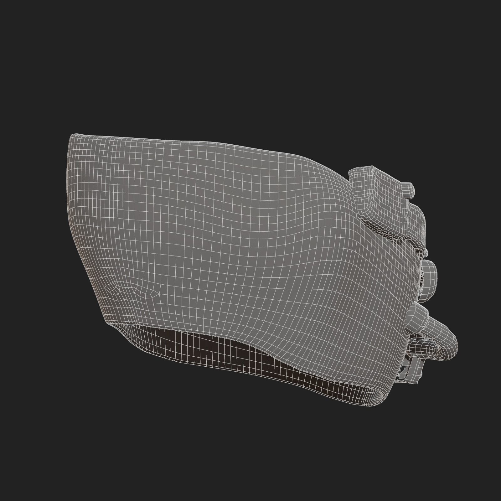 Gas mask respirator scifi futuristic Low-poly 3D model_12