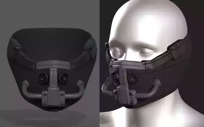 Gas mask respirator scifi futuristic 