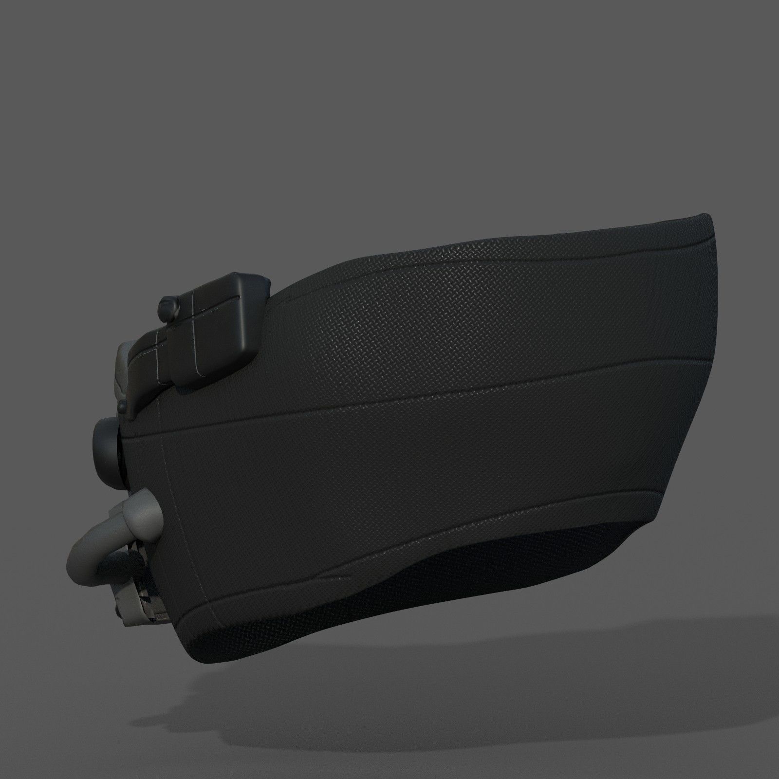 Gas mask respirator scifi futuristic Low-poly 3D model_8