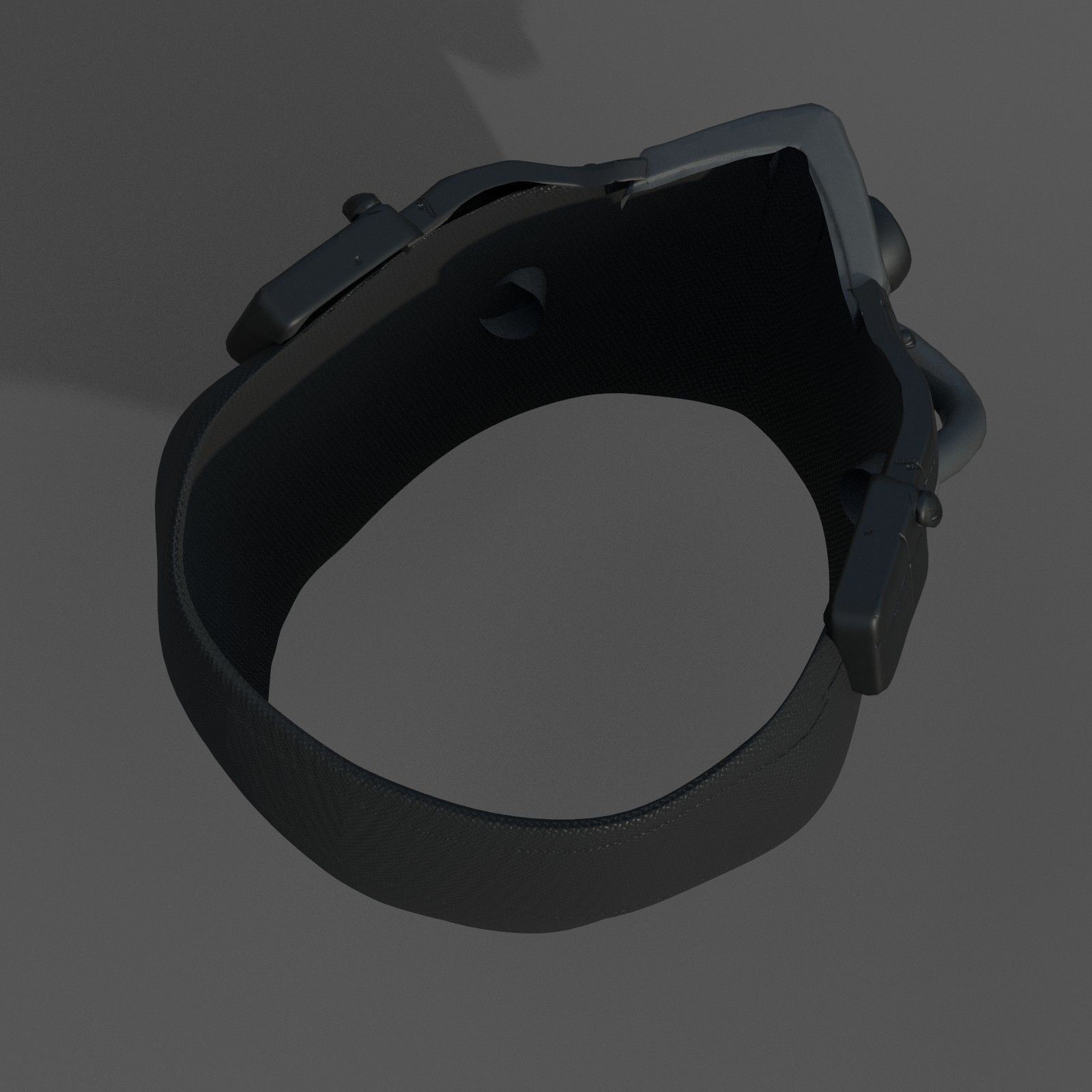 Gas mask respirator scifi futuristic Low-poly 3D model_5