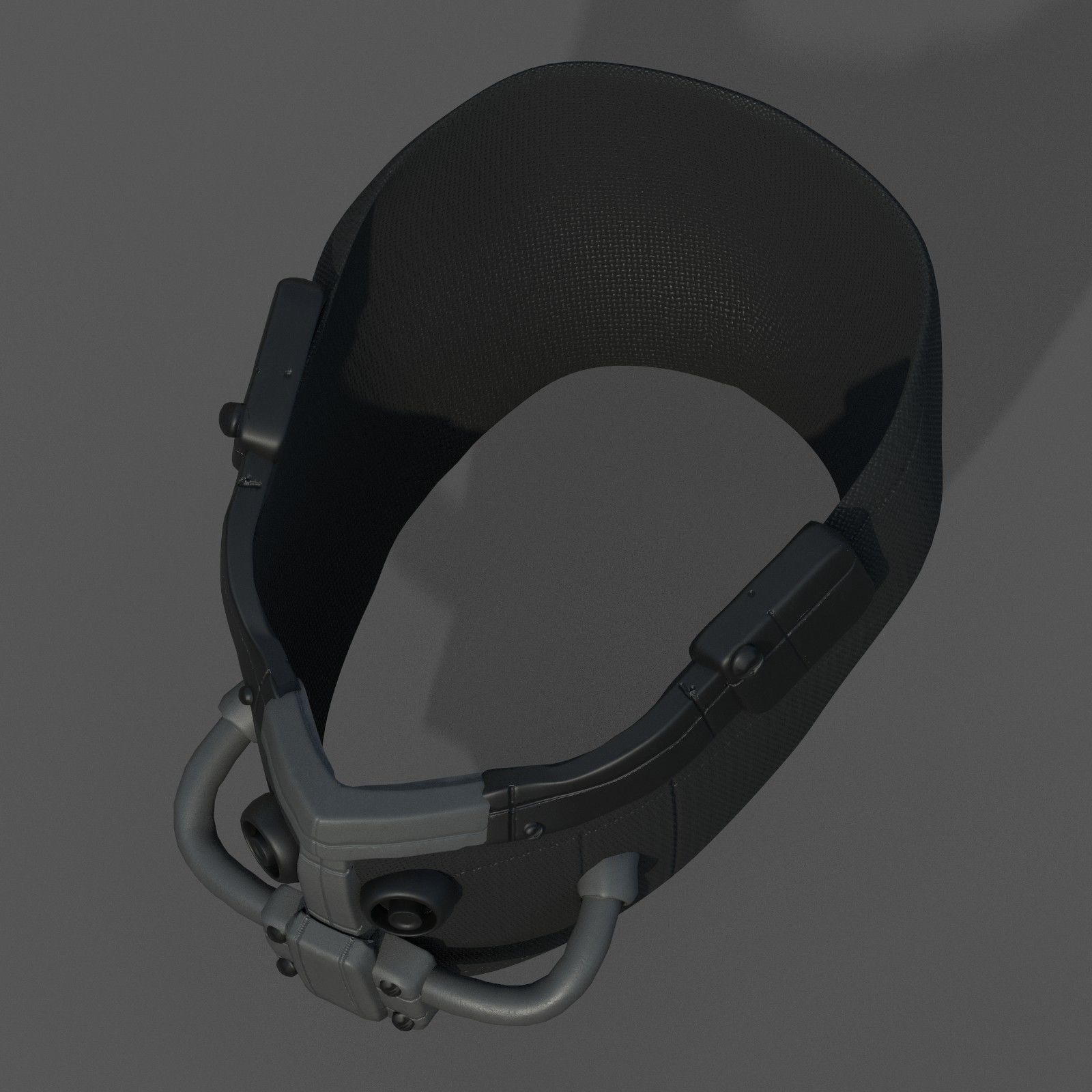 Gas mask respirator scifi futuristic Low-poly 3D model_3