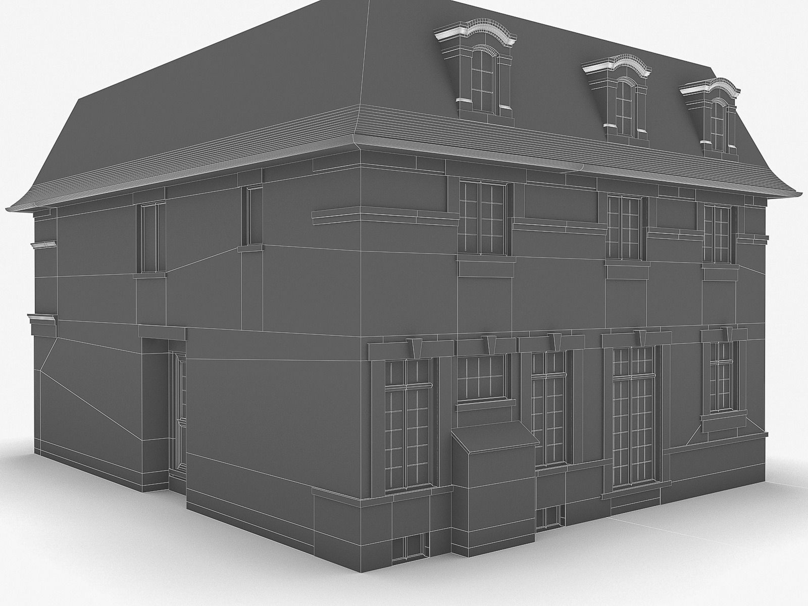 Cottage Houses Low-poly 3D model_24