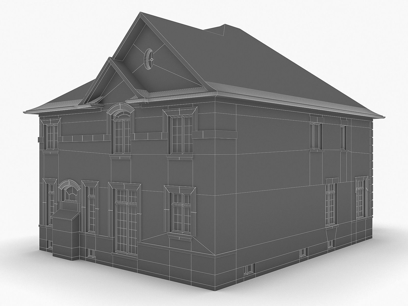 Cottage Houses Low-poly 3D model_13