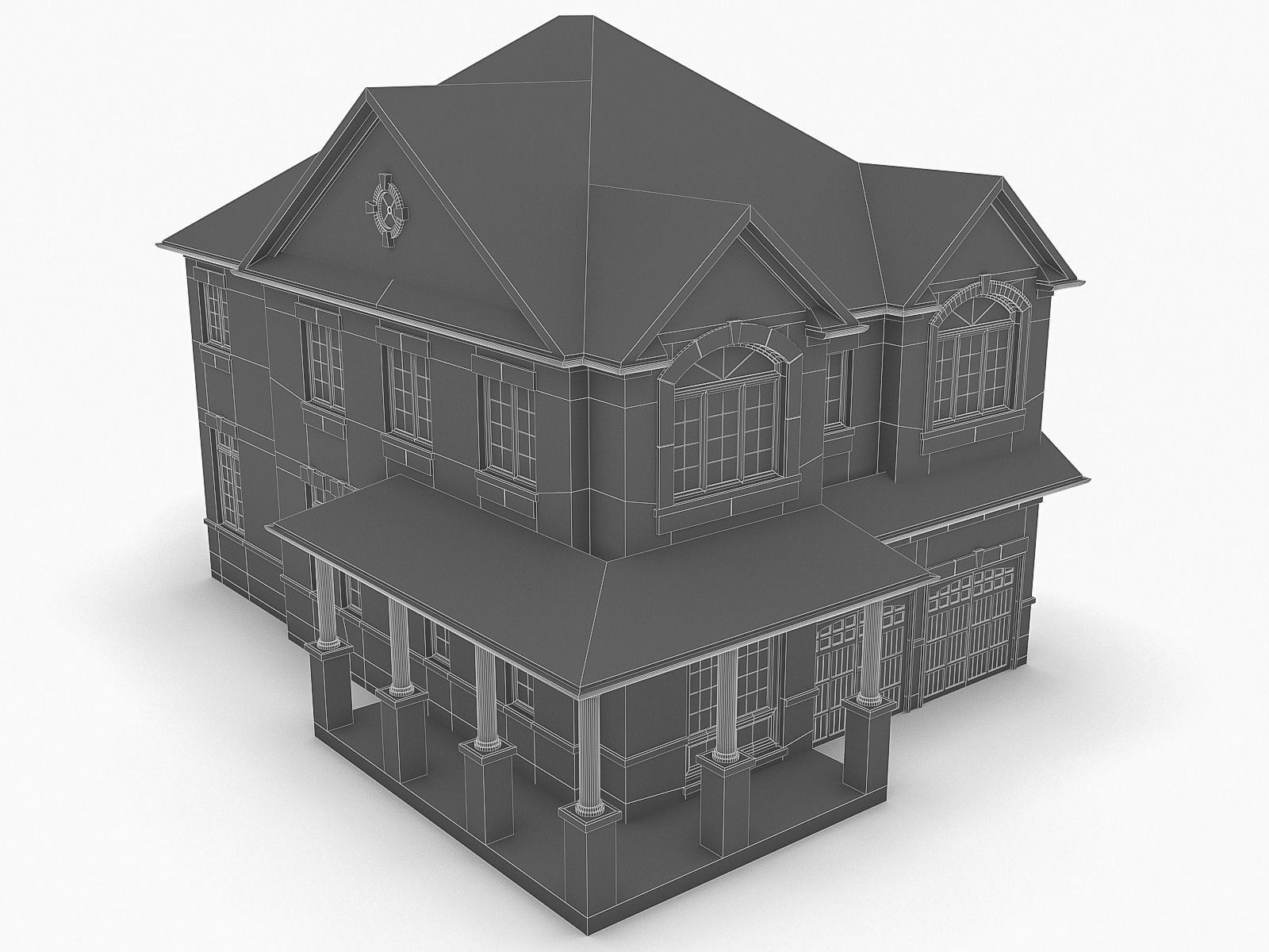 Cottage Houses Low-poly 3D model_50