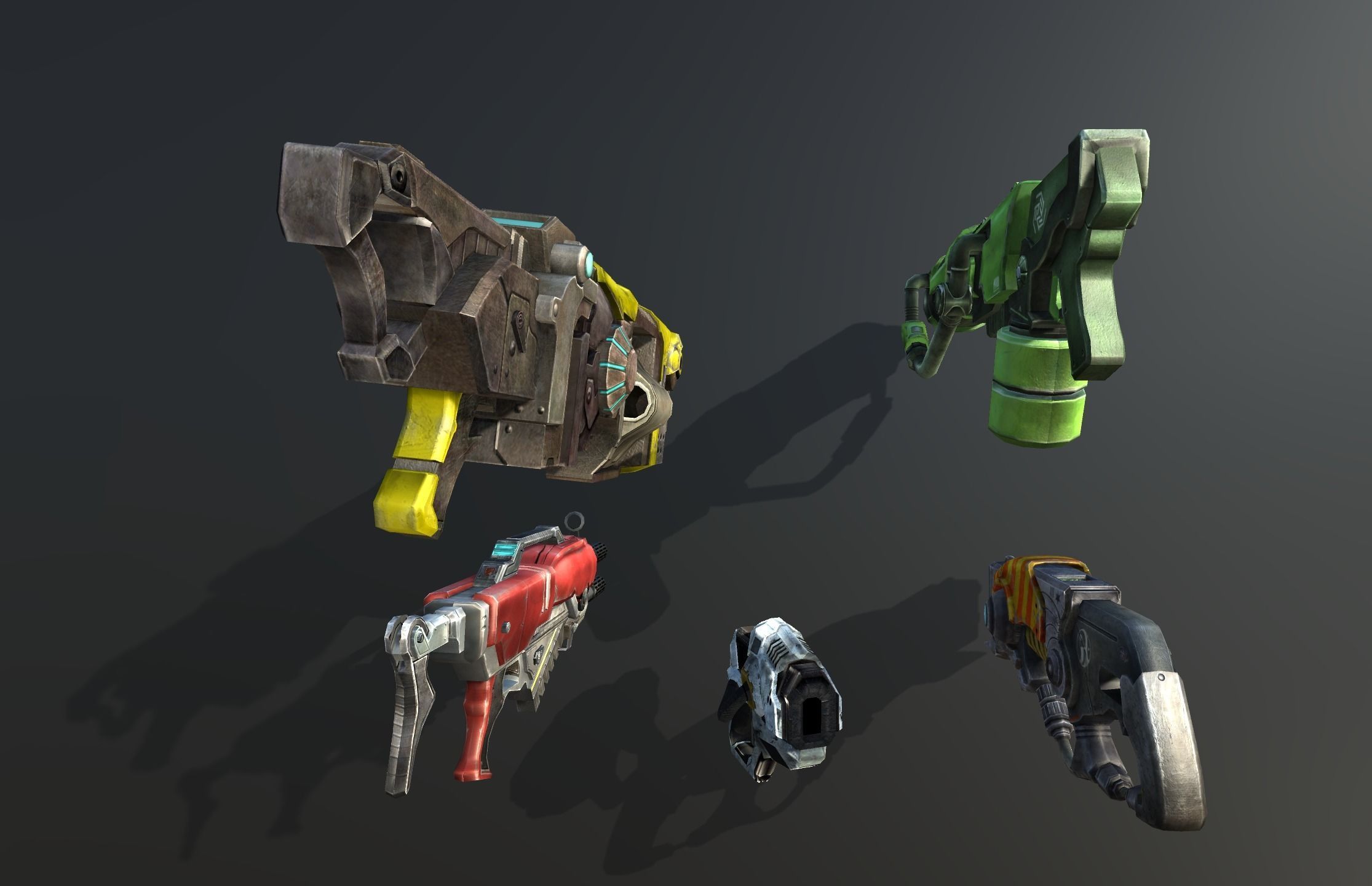 Sci Fi Weapon Pack low poly guns 3d models Low-poly 3D model_4