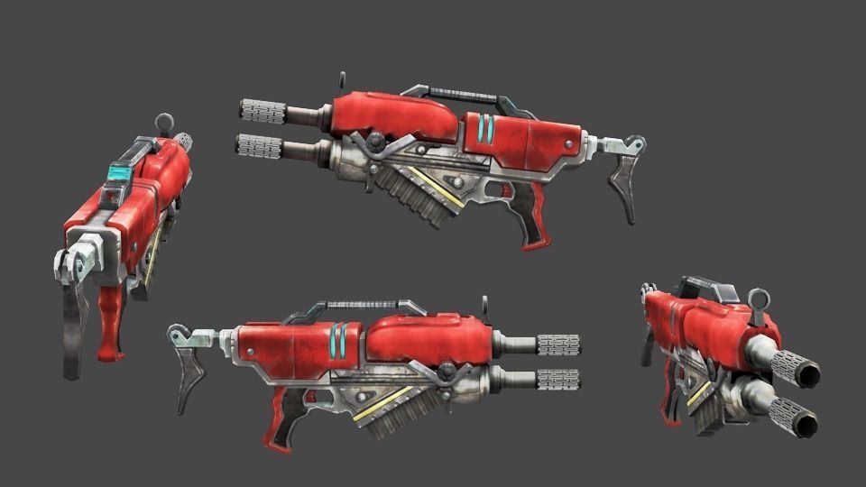 Sci Fi Weapon Pack low poly guns 3d models Low-poly 3D model_6