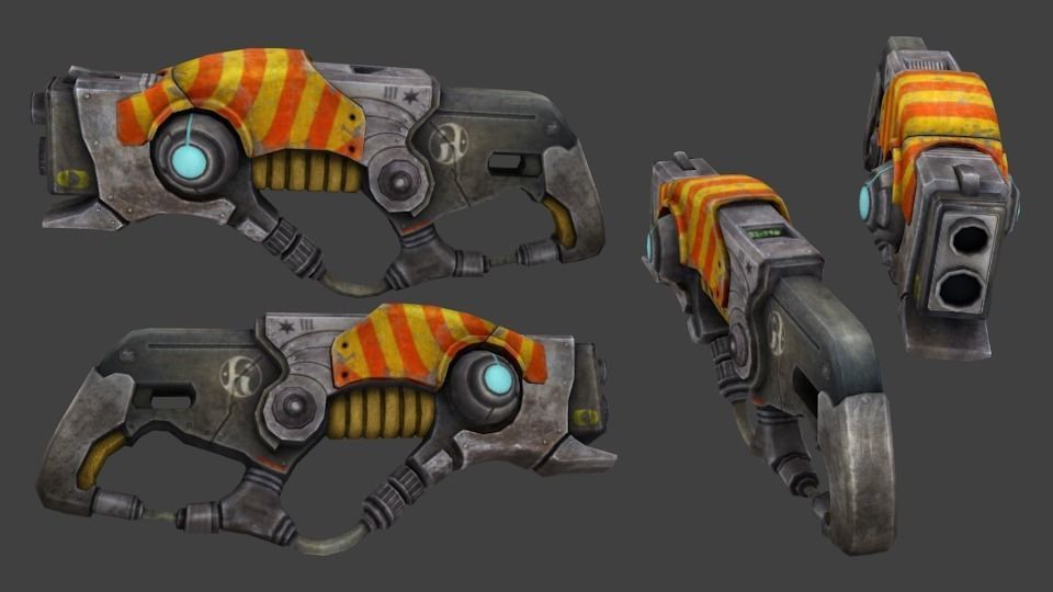 Sci Fi Weapon Pack low poly guns 3d models Low-poly 3D model_7