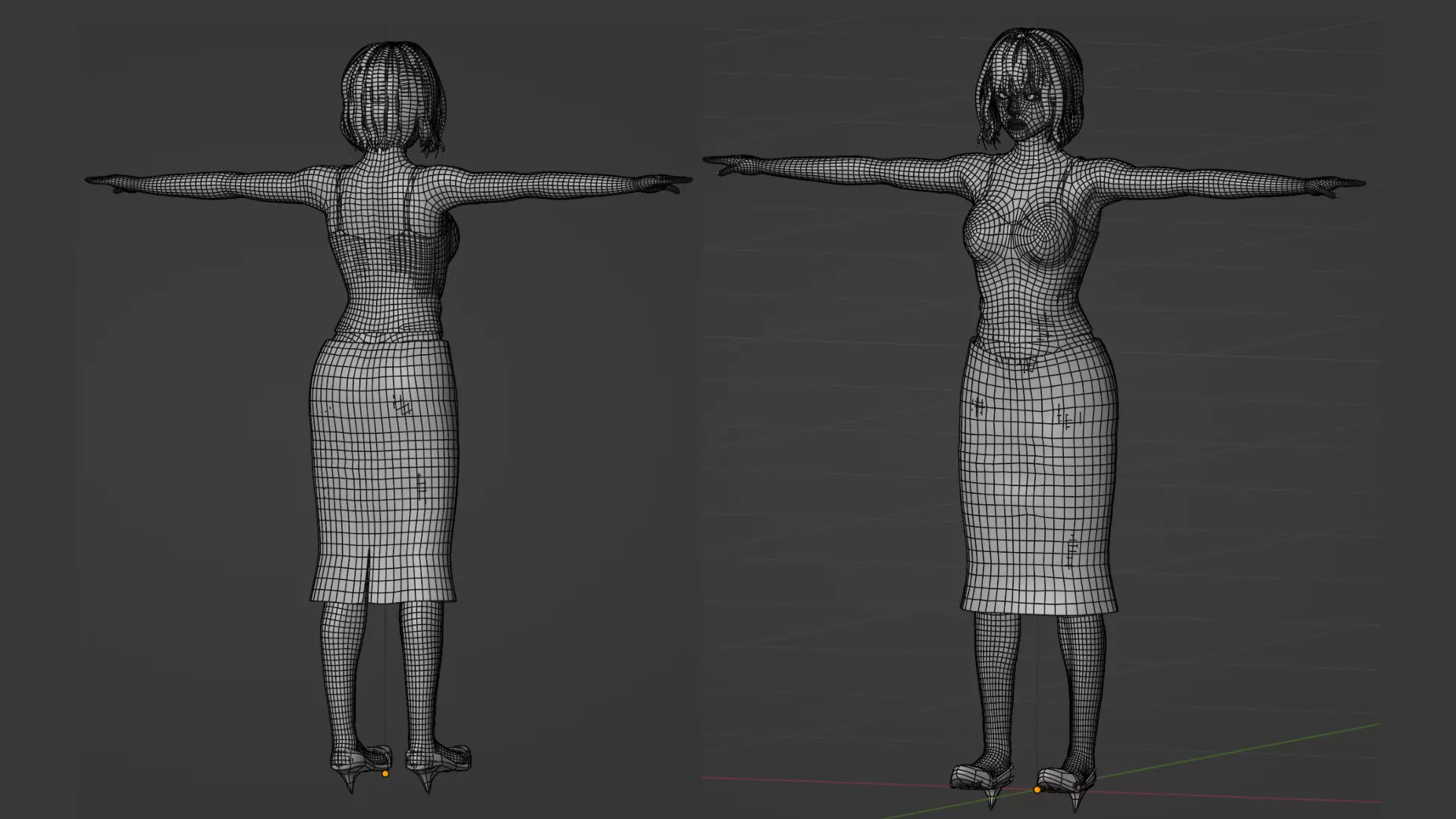 Janet Rigged Asian Female Character w Blendshapes 3D model_6