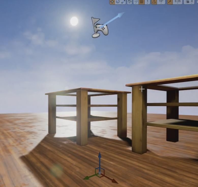 Wooden Table with Glass Plate Low-Poly Free low-poly 3D model_8