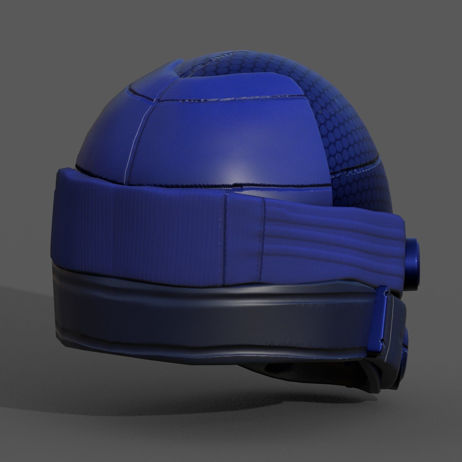 Helmet military Scifi futuristic technology Low-poly 3D model_9