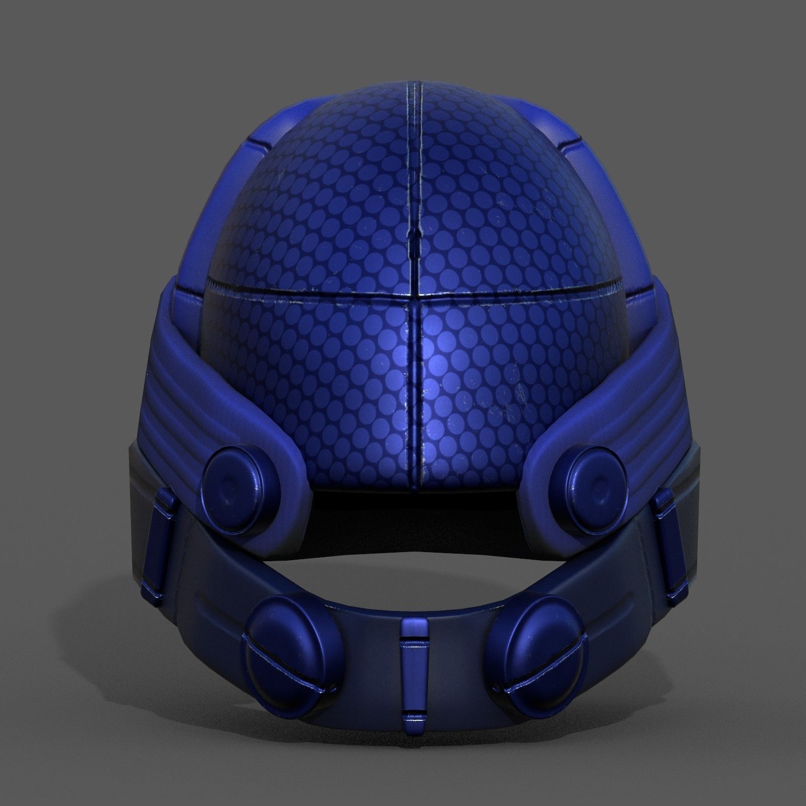Helmet military Scifi futuristic technology Low-poly 3D model_6