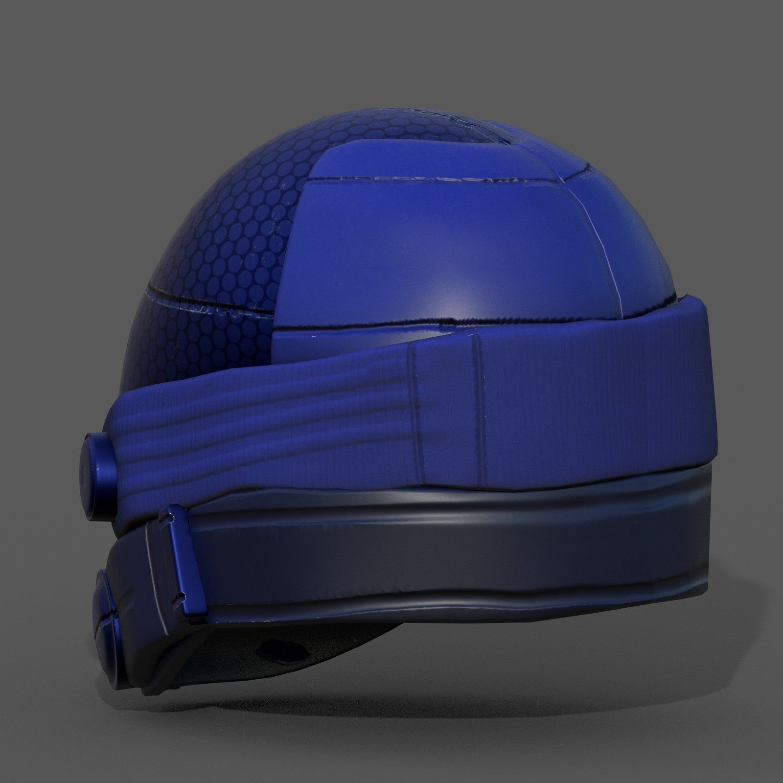 Helmet military Scifi futuristic technology Low-poly 3D model_7