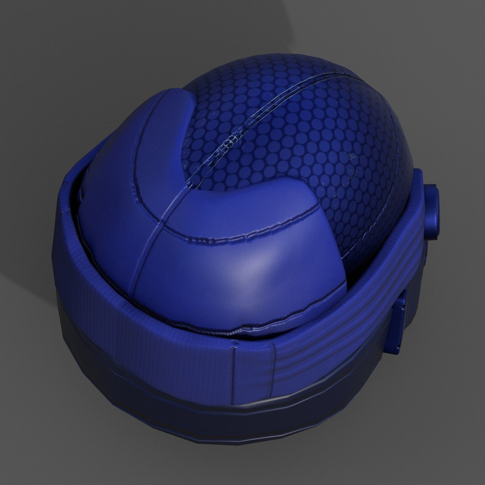 Helmet military Scifi futuristic technology Low-poly 3D model_8