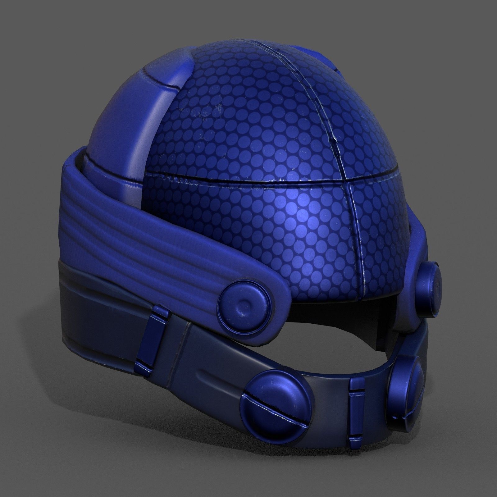 Helmet military Scifi futuristic technology Low-poly 3D model_3