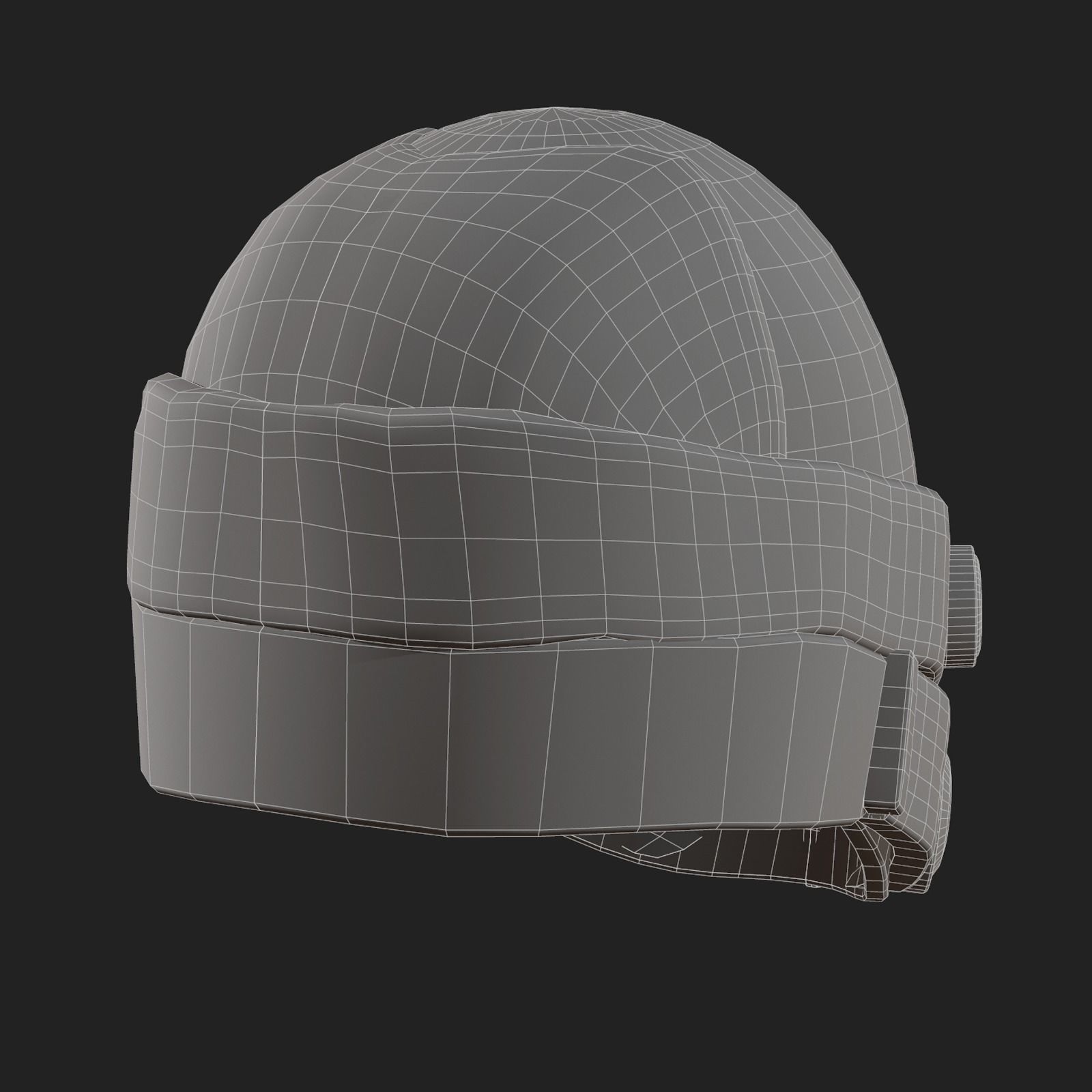 Helmet military Scifi futuristic technology Low-poly 3D model_12