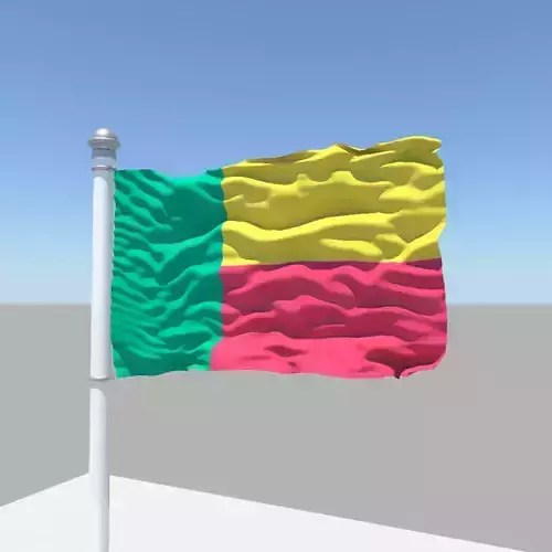 Benin flag 3D model