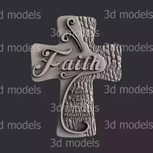 3d STL models for CNC router cross Faith