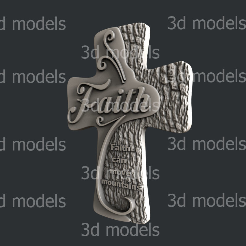 3d STL models for CNC router cross Faith 3D model_2