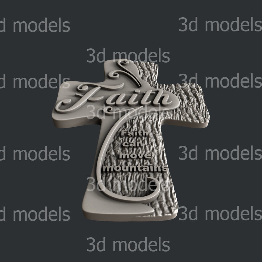 3d STL models for CNC router cross Faith 3D model_3