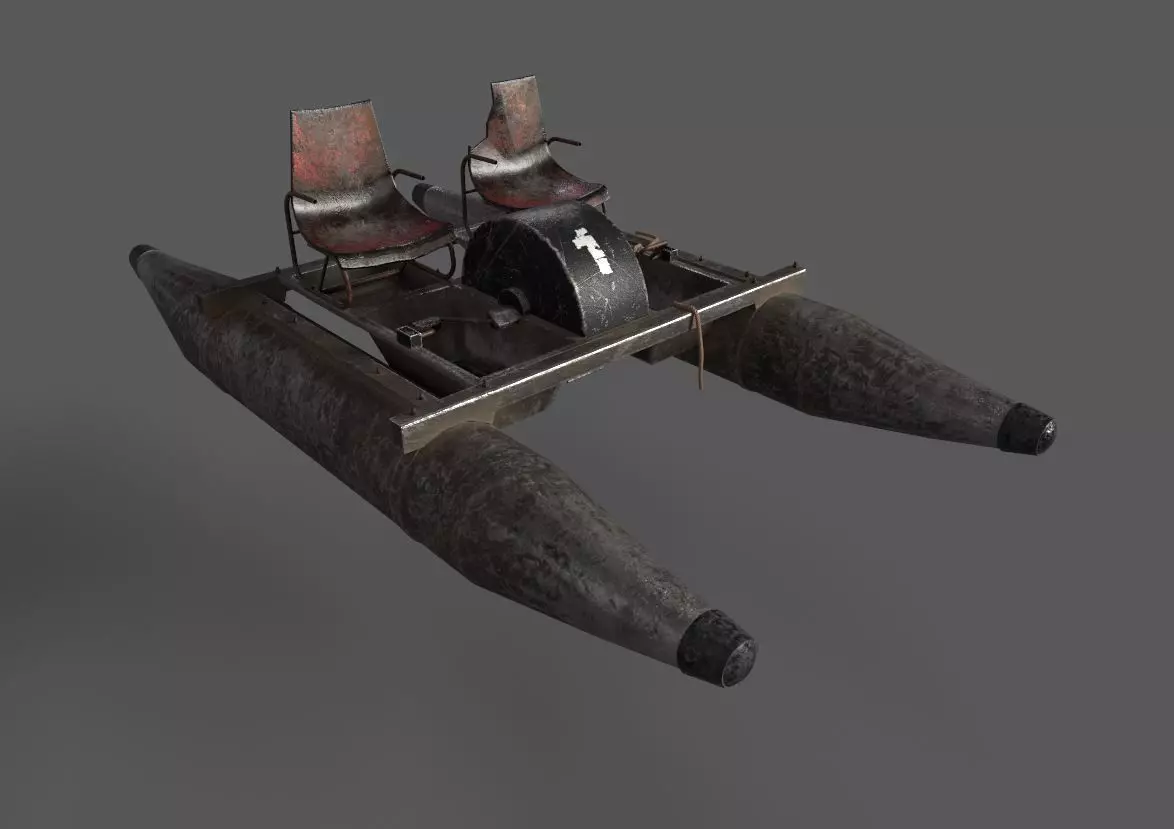 Old Water Bike no 1 3D model_0