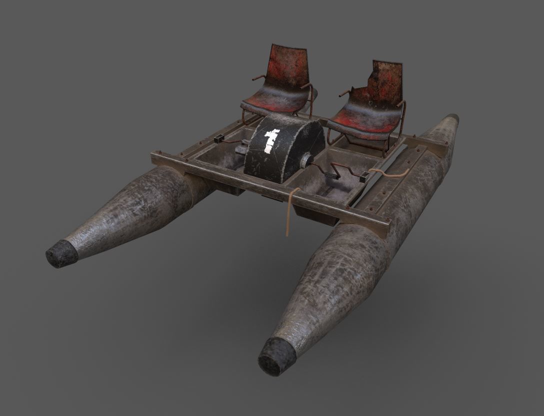 Old Water Bike no 1 3D model_2