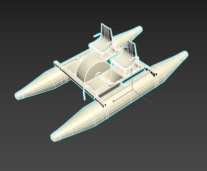 Old Water Bike no 1 3D model_12