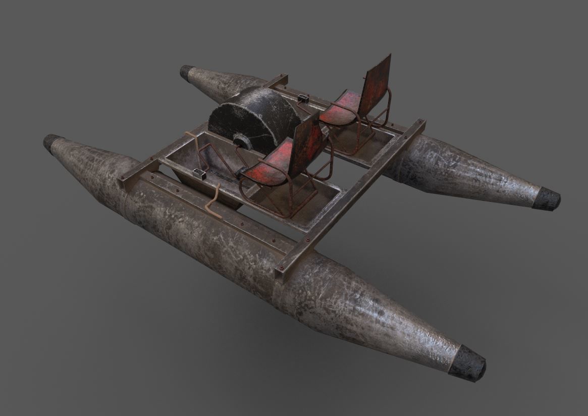 Old Water Bike no 1 3D model_7