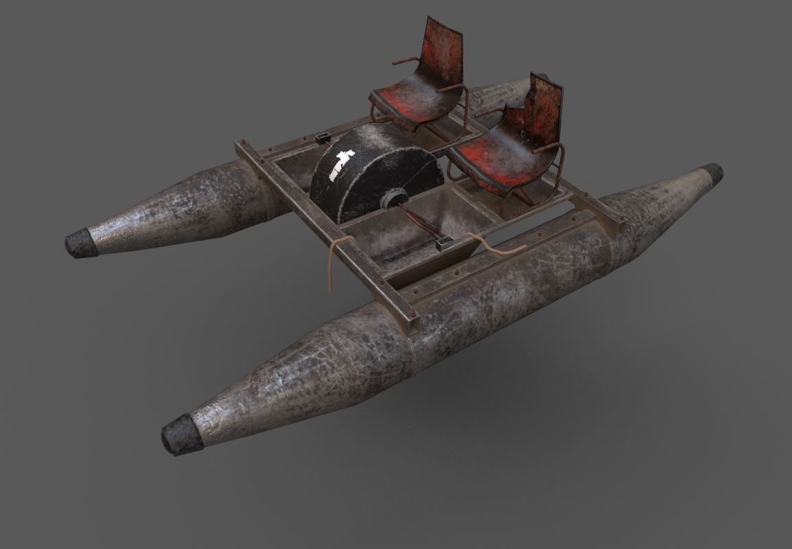 Old Water Bike no 1 3D model_5