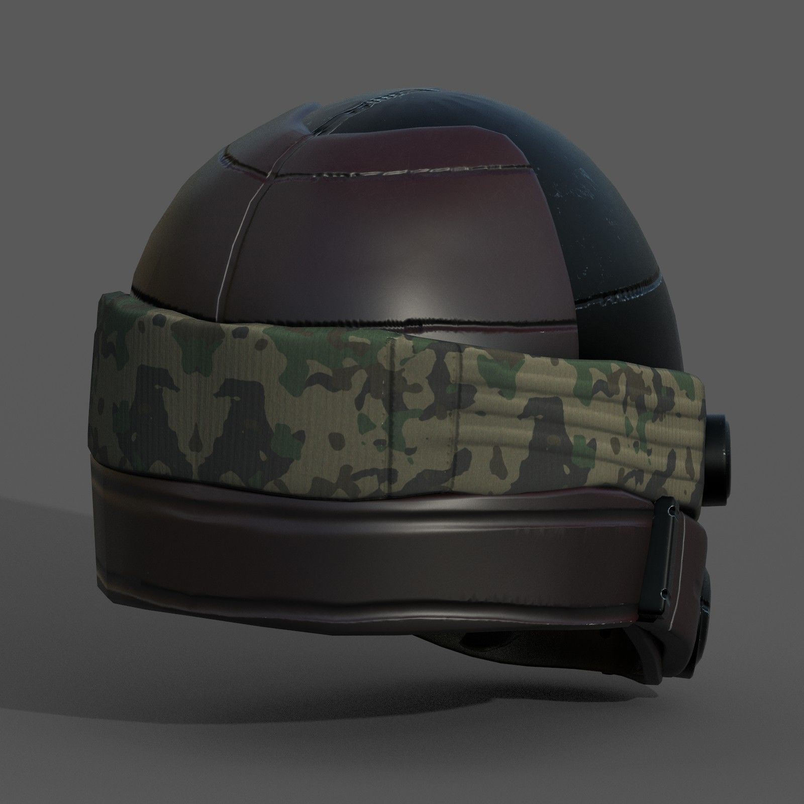 Helmet scifi military combat 3d model low poly Low-poly 3D model_2