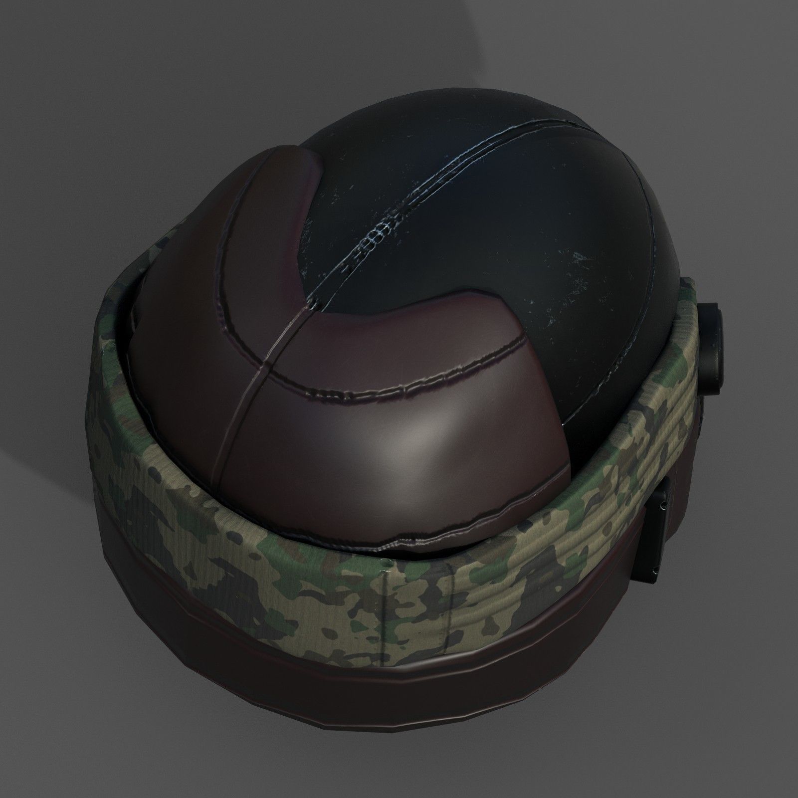Helmet scifi military combat 3d model low poly Low-poly 3D model_4