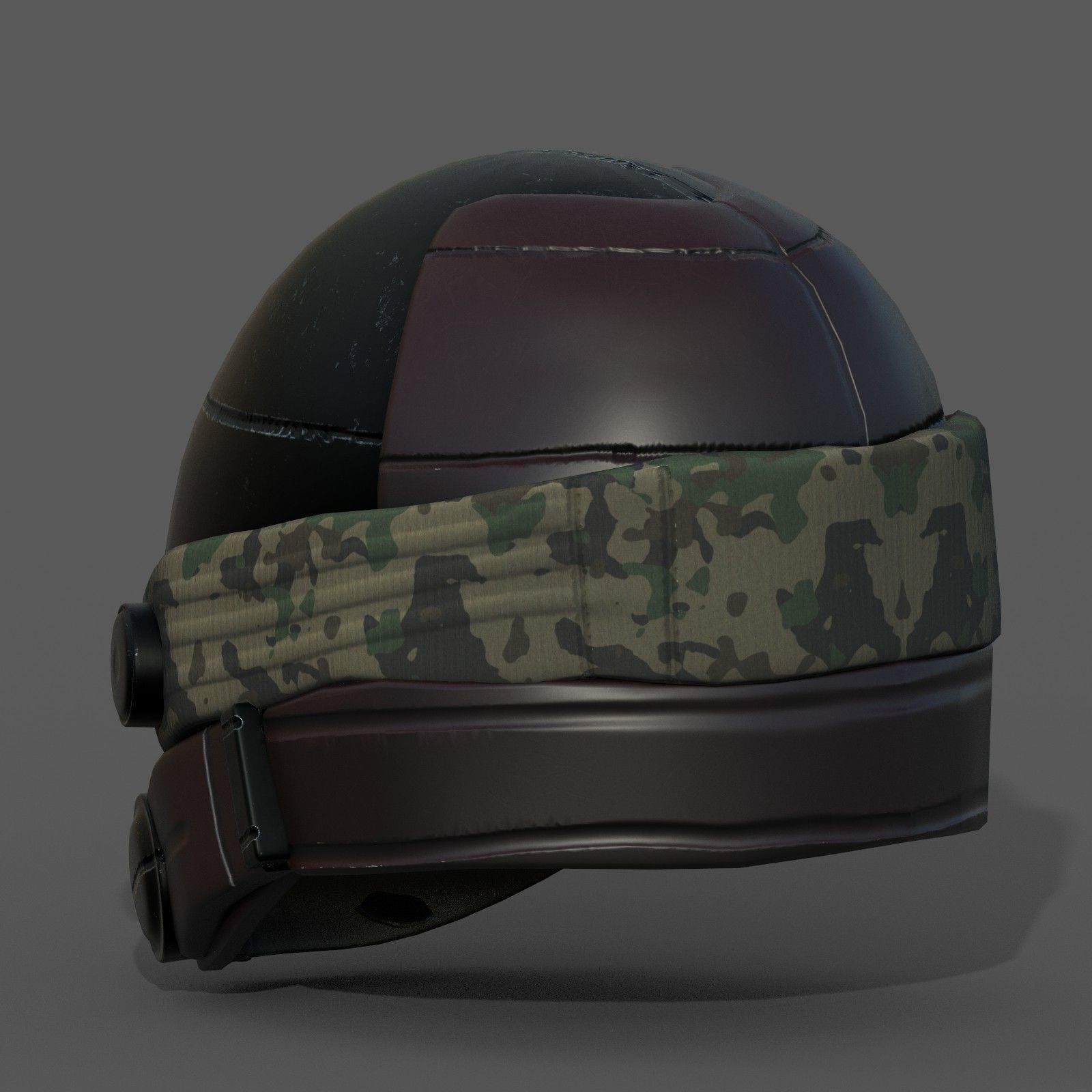 Helmet scifi military combat 3d model low poly Low-poly 3D model_6