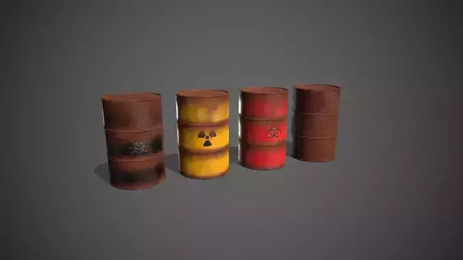 Toxic Waste Hazardous Barrels