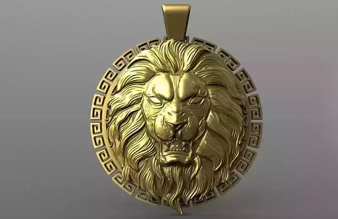 Lion pendant 2 3D print model