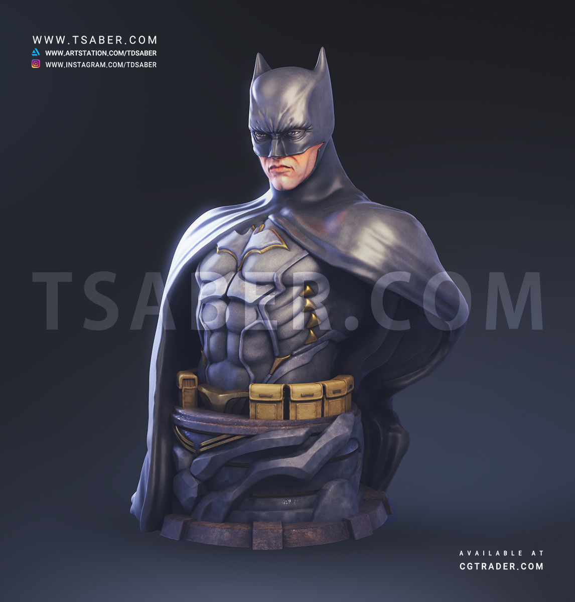 Batman Bust - DC comics Collectibles 3D print model_5