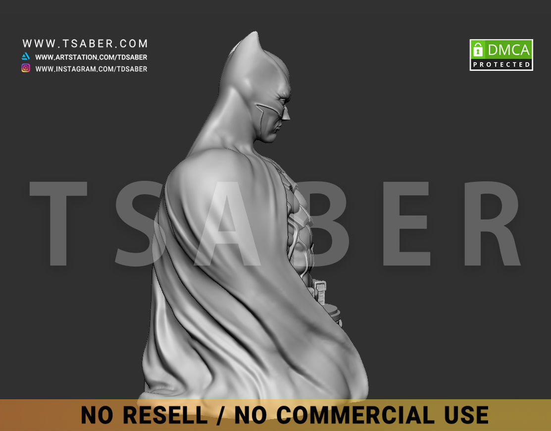 Batman Bust - DC comics Collectibles 3D print model_12