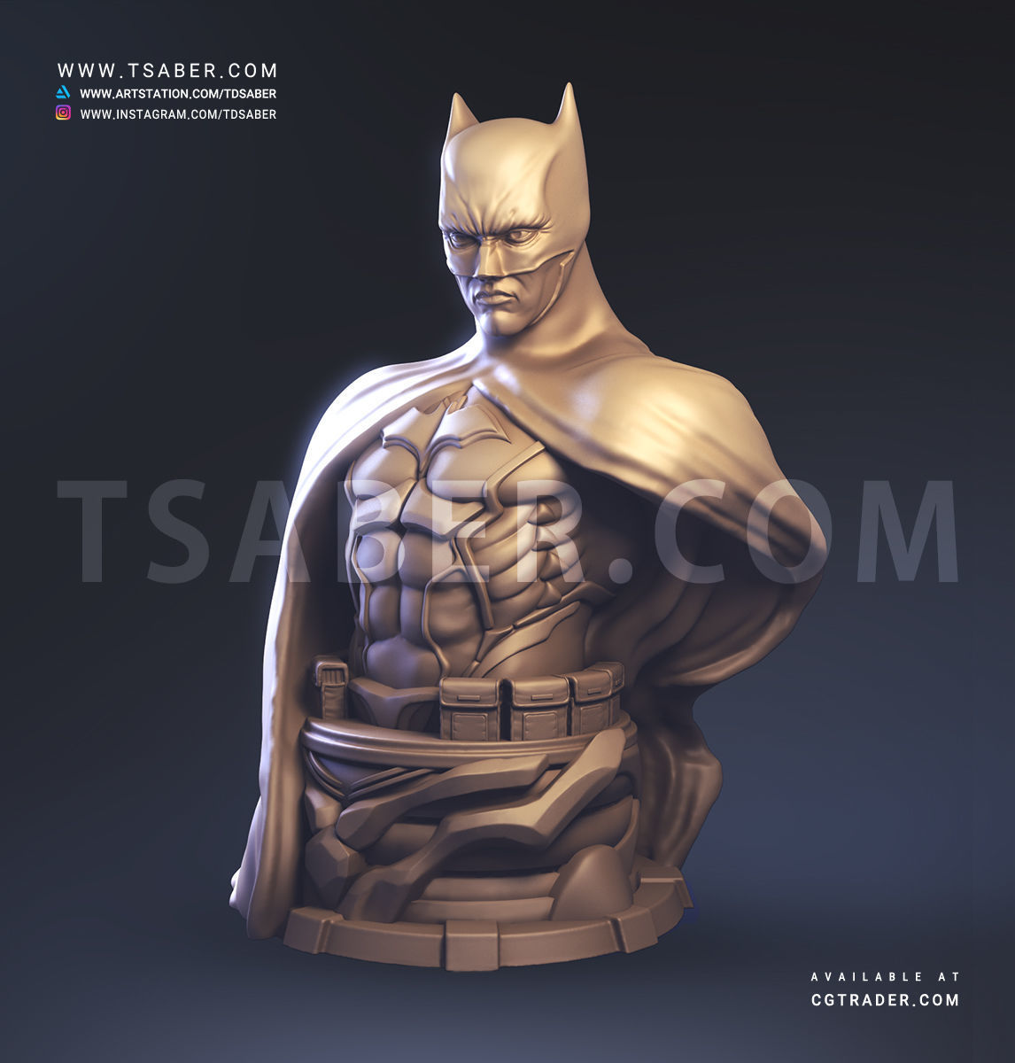 Batman Bust - DC comics Collectibles 3D print model_4