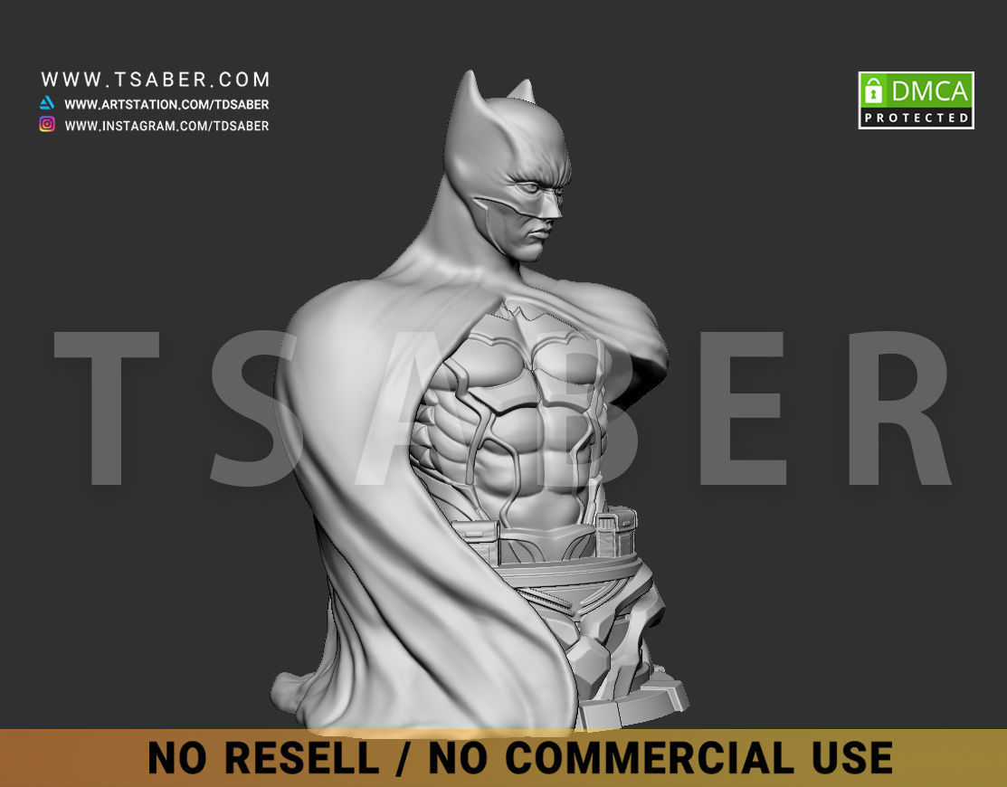 Batman Bust - DC comics Collectibles 3D print model_13