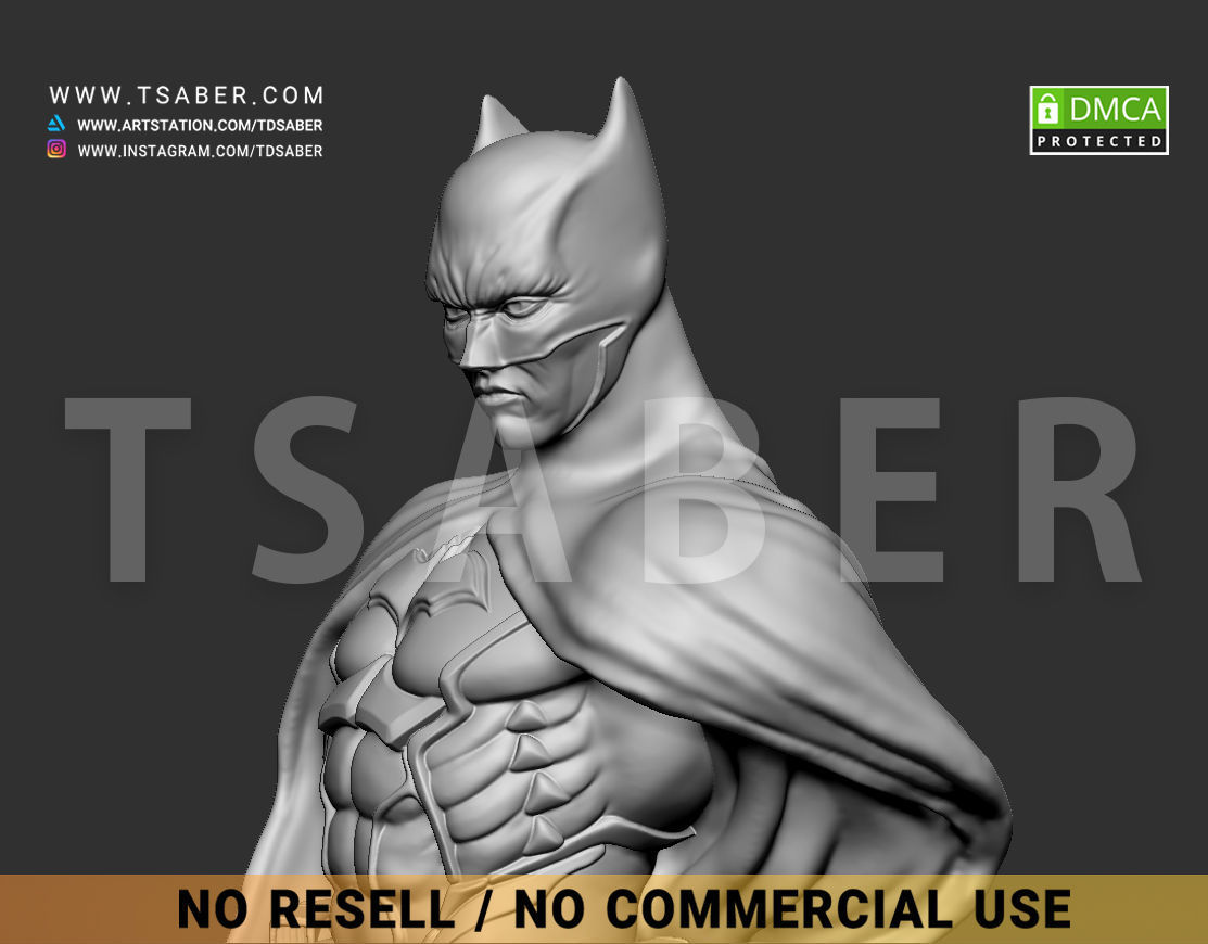 Batman Bust - DC comics Collectibles 3D print model_17