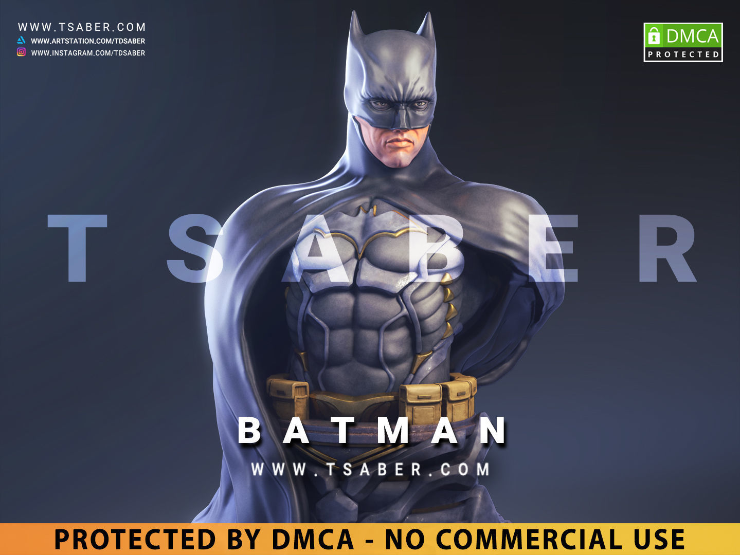 Batman Bust - DC comics Collectibles 3D print model_1